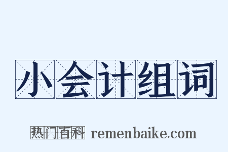 小会计组词是什么意思的图片